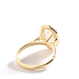 Anillos de Moissanita Personalizados MaiYi, Anillo de Moissanita de Oro de 18k con Corte Ovalado para Compromiso y Boda - Product Image 3