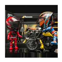 Casque de moto en alliage moulé sous pression modèle amovible jouet poupée en métal