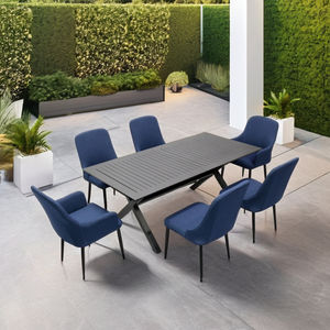 Juego de muebles de patio de aluminio fundido de estilo moderno impermeable comedor sala de estar ratán mimbre patio jardín Hotel-precio de fábrica - Product Image 3