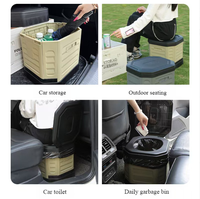 Toilette pliante pour adultes, portable, pliable, pour les situations d'urgence, les voyages, les camping-cars, robuste, pour le camping et les activités de plein air