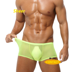 Calzoncillos Boxer Personalizados para Hombre, Transparentes, con Corte en U, Cintura Baja, Alta Elasticidad, Transpirables, Ultrafinos, con Amplio Espacio en la Entrepierna - Product Image 1
