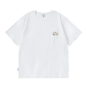 China Fabrikant Aangepaste Kleding Mannen T-shirt Met Aangepaste Geborduurd Logo T-shirt