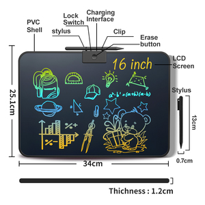 <span class=keywords><strong>Tablette</strong></span> d'écriture numérique sans papier d'école Portable 16 pouces adultes enfants <span class=keywords><strong>tablette</strong></span> d'écriture électronique lcd - Product Image 5