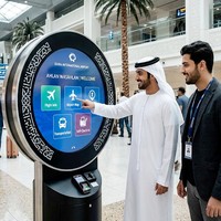 Écran d'affichage numérique LCD circulaire, écran interactif intelligent pour les produits d'IA