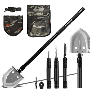 Grade Car <span class=keywords><strong>Survival</strong></span> <span class=keywords><strong>Tool</strong></span> <span class=keywords><strong>Outdoor</strong></span> Edelstahl Gartens chaufel Schnee räumung Camping DIY Spaten Garten Abnehmbare Schaufeln - Product Image 1