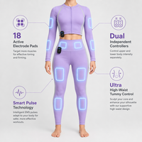 Stimulateur musculaire EMS portable sans fil pour le corps entier, tenue d'entraînement professionnelle avec synchronisation via application intelligente