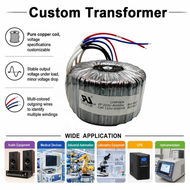 Customised 1500VA 50V 0 50V Toroidal Power Transformer Audio Output Toroidal Transformer Transformer for Audio Amplifier