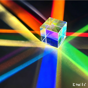 Prisme optique rectangulaire dichroïque Rehoboth Cross X-Cube en verre optique, combinateur et séparateur de lumière RGB pour expériences optiques, garantie 1 an - Product Image 2