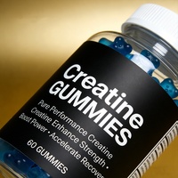 Gummies de créatine monohydrate personnalisées pour la croissance musculaire et le soutien de la force, Gummies pour gagner de la masse musculaire, 60 unités