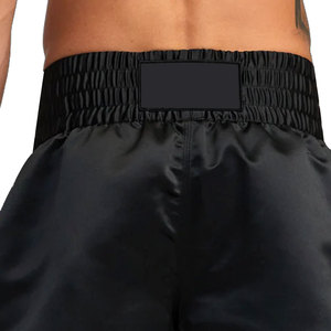 Pantalones Cortos de Muay Thai al Por Mayor al Mejor Precio, en Color Negro, Tela Elástica, Transpirable, Duradero, para Fitness - Product Image 5