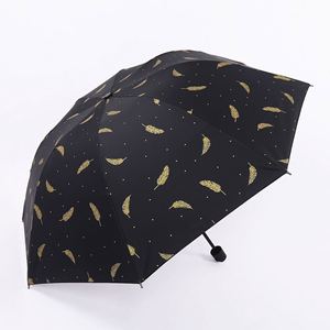 Paraguas de Bolsillo Plegable de 6 Varillas, Mini, para Viaje, con Estuche, Protección UV, Pequeño, Ideal para Regalo - Product Image 1
