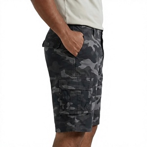 Shorts cargo camouflage pour homme, taille mi-haute, élastique, respirant, en toile, style bermuda, décontracté, avec poches - Product Image 2