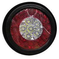 Feux arrière de voiture à 16 LED, ronds, feux de recul, feux de freinage, clignotants pour camion 12V, remorque, camping-car, visage libre