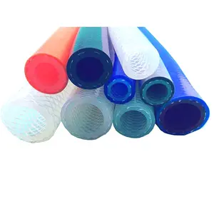 Braided PVC pipe fabric reinforced high pressure water hose food grade silicone hose tubing