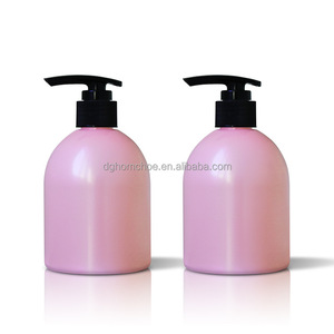 Bouteille PET rose de 300 ml (10 oz) avec pompe à lotion et logo personnalisé sérigraphié, fabriquée en Chine - Product Image 2
