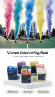 Effets de fumée colorée pour événements de révélation du sexe, bombes colorées, machine de fumée diurne, fumigènes colorés, grenades de fumée, gâteaux de fumée, feux d'artifice à fumée colorée DMX512