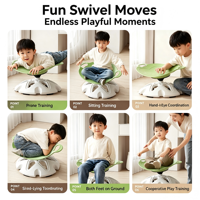 Nouvelle chaise rotative d'intégration sensorielle pour enfants avec poignées, en plastique, pour l'entraînement à l'équilibre, jouet pour l'autisme et le TDAH