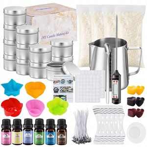 Emballage de bougies personnalisé avec logo, récipient blanc haut de gamme, mélange de parfums, programme d'évaluation de vente au détail, édition de luxe - Product Image 1