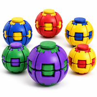 Balle anti-stress rotative en plastique imprimée en 3D, jouet de bureau mécanique à pression et rotation à 360°, gyroscope cinétique premium pour adultes et enfants