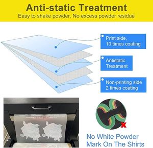 <span class=keywords><strong>Film</strong></span> de transfert DTF double face mat pour sublimation sur coton, impression directe sur t-shirts foncés et clairs - Product Image 3