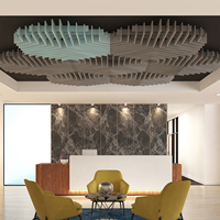 Buena venta Panel de pared acústico PET decorativo Estudio Absorbente de sonido Reducción de ruido Paneles de techo acústicos de fibra de poliéster