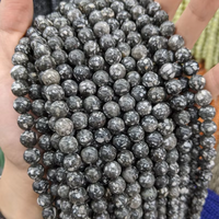 Perles rondes en pierres précieuses naturelles en vrac, 4mm-12mm, Agate Paon, perles en vrac, brin de 15 pouces pour la production d'accessoires de bijouterie