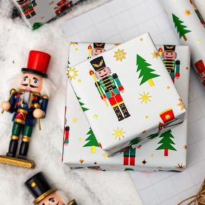 Nutcracker <b>Wrapping</b> <b>Paper</b> Roll 46.8 Sq Ft White Christmas Metallic Foil Decorative Gift Wrap - Product Image 4