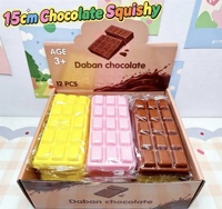 Jouet Squishy Barre de Chocolat en Mousse PU Souple à Rebond Lent, Anti-Stress et Fidget pour le Bureau et la Réduction de l'Anxiété, Unisexe, à partir de 14 ans