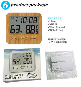 CH-916 天気予報LCD家庭用デジタル時計 温度計 湿度計 電子スマート温湿度計 - Product Image 4