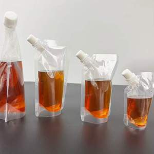 Tùy chỉnh in trong suốt có thể tái chế chất lỏng vòi đóng gói <span class=keywords><strong>Pouch</strong></span> bao bì nhựa túi với cap - Product Image 1