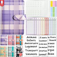 Carnet de comptabilité créatif A6 en similicuir, style français, pour budget et planification financière, idéal pour les cadeaux transfrontaliers