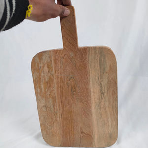 Tabla de cortar de madera de acacia con mango Tabla de charcutería de madera Bloque de cortar de cocina para carne Queso - Product Image 1