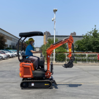 Mini-excavatrice sur chenilles Rhinoceros KS10-8, fournie directement par l'usine, 1,0T (1000KG), avec moteur Kubota, prix compétitif