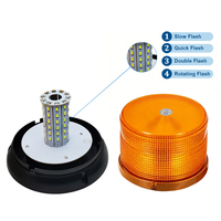 Nouvelle Gyrophare LED DC12/24V Rotatif Clignotant avec Base Magnétique pour Véhicules, Remplacement de l'Allume-Cigare, Accessoires de Sécurité