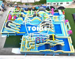 Thiết Kế Mới Tùy Chỉnh Thương Mại Inflatable Land Công Viên Nước Người Lớn Và Trẻ Em Biển Thế Giới Inflatable Công Viên Chủ Đề Cho Đảng Cho Thuê - Product Image 4