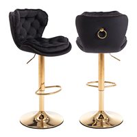 Vente en gros Tabouret pivotant en cuir de luxe Tabouret de bar Chaises hautes avec accoudoirs