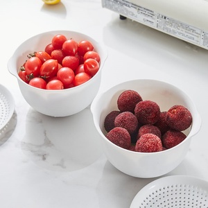Plastic <b>Sieve</b> Basket Drain Basin Kitchen <b>Sieve</b> Colander Fruit Vegetable Tray <b>Sieve</b> Colander for Kitchen Household Strain - Product Image 3