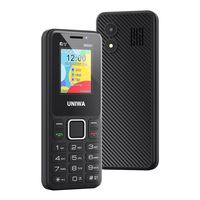Téléphone portable à clavier GSM débloqué UNIWA MS001, 4 cartes SIM, 4 modes veille, amplificateur de signal, batterie grande capacité 25BI, téléphone à fonctions LED