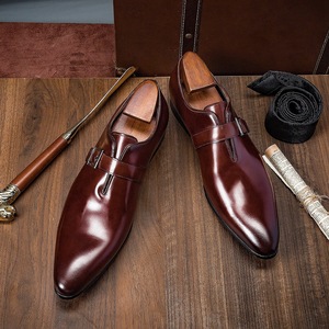 Chaussures habillées italiennes en cuir véritable, style Derby à lacets, en daim, faites à la main, brûlées, pour hommes - Product Image 3