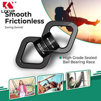 Crochet pivotant d'escalade pour hamac, accessoire suspendu, pivotant sécurisé à 360 degrés, dispositif de rotation de sécurité 30kN, pivotant pour balançoire