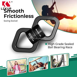 Crochet pivotant d'escalade pour hamac, accessoire suspendu, pivotant sécurisé à 360 degrés, dispositif de rotation de sécurité 30kN, pivotant pour balançoire - Product Image 6