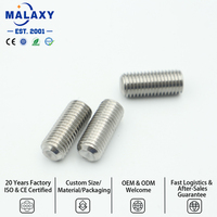 Vis de serrage Malaxy en acier inoxydable M2 M2.5 M3 M4 M5 M6 M8, vis à six pans creux, vis de serrage hexagonale à extrémité plate 304