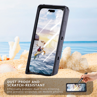 SHELLBOX mode multicolore 360 degrés entièrement scellé sur/sous l'eau écran tactile 6.9 pouces universel IP68 coque de téléphone étanche
