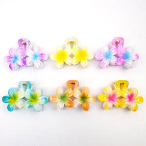 กิ๊บติดผมชายหาดฤดูร้อน สีลูกกวาดไล่เฉดสี ลายดอกไม้และลายฉลาม - Product Image 1