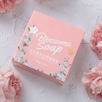 Savon solide blanchissant à l'acide kojique parfumé aux pétales de rose, savon artisanal aux huiles essentielles pour le visage et le corps, nettoyage en profondeur, vente en gros
