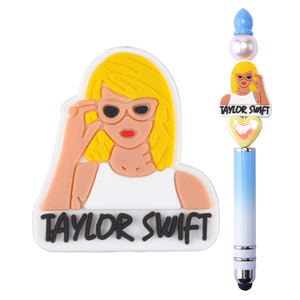 Nuevas Cuentas de Silicona PVC con Diseño Irregular de la Estrella Pop Selena Swiftie para la Creación de Joyas, Bolígrafos, Collares y Pulseras - Product Image 5