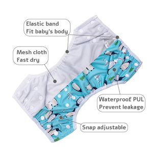 Couches de bain écologiques pour bébé Couches lavables réglables imperméables Pantalon de <span class=keywords><strong>piscine</strong></span> Couvre-<span class=keywords><strong>couche</strong></span> de natation <span class=keywords><strong>Couche</strong></span> de bain lavable et réutilisable - Product Image 2