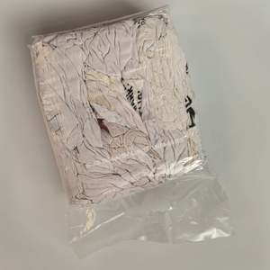 Trapos de Algodón Blancos Estampados Económicos de Alta Calidad, Trapos 100% Algodón Puro, Trapos Blancos de 35 kg, Trapos Blancos de Punto para Limpiar - Product Image 1