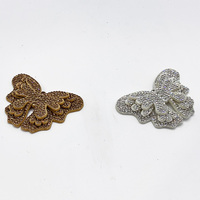 Appliques papillon en strass brillant pour robes de soirée et embellissements de chaussures