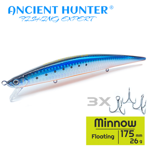 ล่าโบราณ TMD-1055<span class=keywords><strong>ม</strong></span>หาสมุทร Minnow เหยื่อล่อตกปลา175Mm/26G ลอย1.5M ลูกเหล็กบวกตะกั่วยิงยาวเหยื่อเทียม - Product Image 3